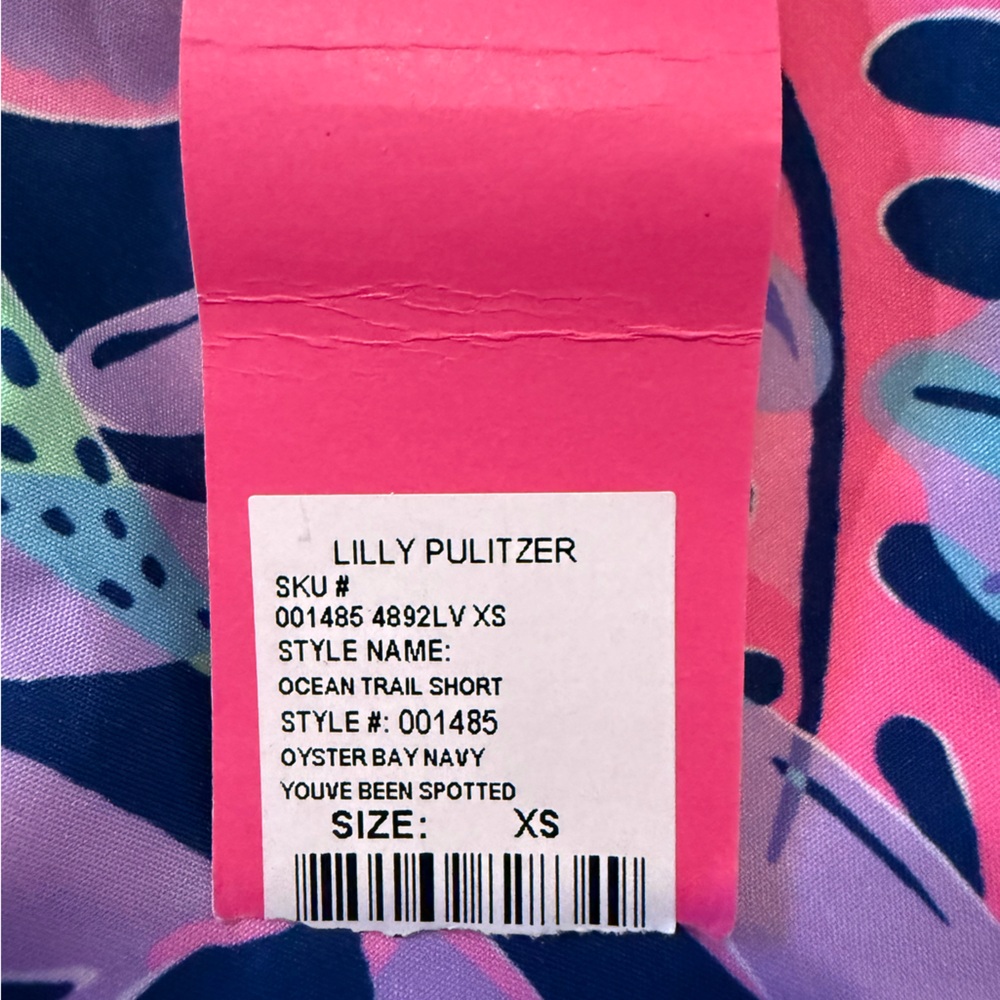 Lilly Pulitzer Pink and Blue Athletic Shorts XS NWT - Picture 5 of 5